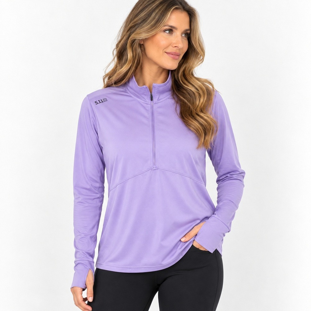 5.11 Tactical PT-R Womens XL Purple 1/4 Zip Pullover Training Activewear Top